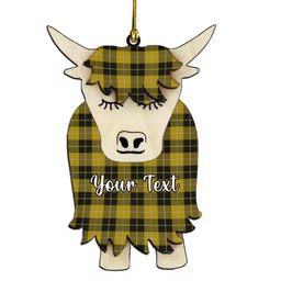 ScotsTee Shop Scottish Barclay Dress Couple Tartan Highland Cow Ornament Acrylic