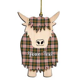 ScotsTee Shop Scottish Carnegie Dress Ancient Couple Tartan Highland Cow Ornament Acrylic