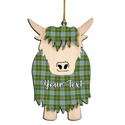ScotsTee Shop Scottish Cooper Dress Dalgleish 2 Couple Tartan Highland Cow Ornament Acrylic