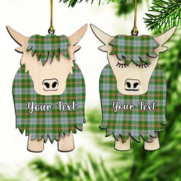 ScotsTee Shop Scottish Cooper Dress Dalgleish 2 Couple Tartan Highland Cow Ornament Acrylic