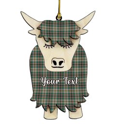 ScotsTee Shop Scottish Craig Ancient Couple Tartan Highland Cow Ornament Acrylic
