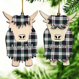 ScotsTee Shop Scottish Campbell of Cawdor Dress Modern Couple Tartan Highland Cow Ornament Acrylic