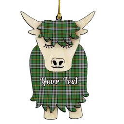 ScotsTee Shop Scottish Cape Breton Provincial Ancient Couple Tartan Highland Cow Ornament Acrylic