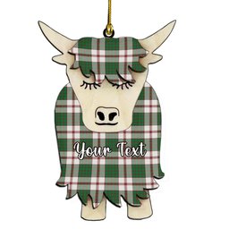 ScotsTee Shop Scottish Crawford Arisaid Dance Ancient Couple Tartan Highland Cow Ornament Acrylic