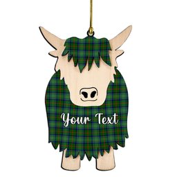 ScotsTee Shop Scottish Cranston Modern Couple Tartan Highland Cow Ornament Acrylic