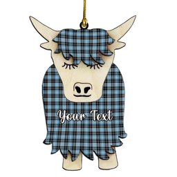 ScotsTee Shop Scottish Clark (Lion) Ancient Couple Tartan Highland Cow Ornament Acrylic