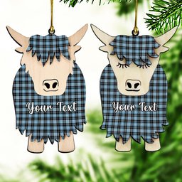 ScotsTee Shop Scottish Clark (Lion) Ancient Couple Tartan Highland Cow Ornament Acrylic