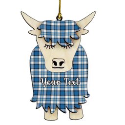 ScotsTee Shop Scottish Craig Paisley Ancient Couple Tartan Highland Cow Ornament Acrylic