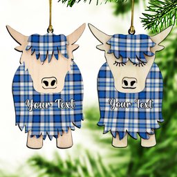 ScotsTee Shop Scottish Craig Paisley Modern Couple Tartan Highland Cow Ornament Acrylic