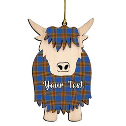 ScotsTee Shop Scottish Carlisle Ancient Couple Tartan Highland Cow Ornament Acrylic