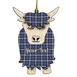 ScotsTee Shop Scottish Earl of St Couple Tartan Highland Cow Ornament Acrylic. Andrews Dress