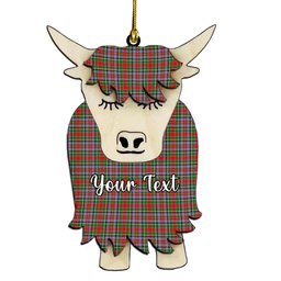 ScotsTee Shop Scottish Dundee Wallace Couple Tartan Highland Cow Ornament Acrylic