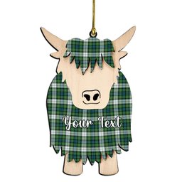 ScotsTee Shop Scottish Forbes Dress Ancient Couple Tartan Highland Cow Ornament Acrylic