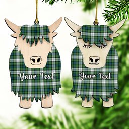 ScotsTee Shop Scottish Forbes Dress Ancient Couple Tartan Highland Cow Ornament Acrylic