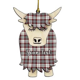 ScotsTee Shop Scottish Dunbar Plaid Modern Couple Tartan Highland Cow Ornament Acrylic