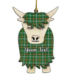 ScotsTee Shop Scottish Foster Hunting Ancient Couple Tartan Highland Cow Ornament Acrylic