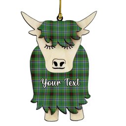 ScotsTee Shop Scottish Duncan of Sketraw Ancient Couple Tartan Highland Cow Ornament Acrylic