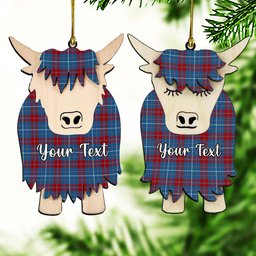 ScotsTee Shop Scottish Frame Couple Tartan Highland Cow Ornament Acrylic
