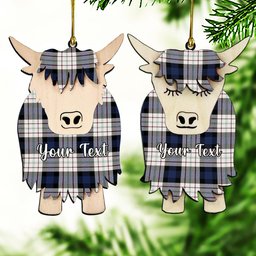 ScotsTee Shop Scottish Fergusson Dress Couple Tartan Highland Cow Ornament Acrylic
