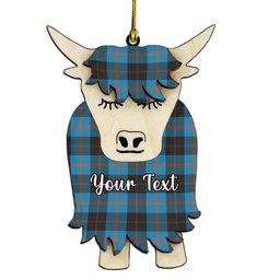ScotsTee Shop Scottish Garden Couple Tartan Highland Cow Ornament Acrylic