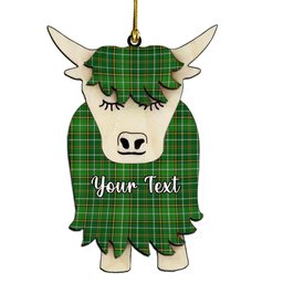 ScotsTee Shop Scottish Foster Hunting Couple Tartan Highland Cow Ornament Acrylic