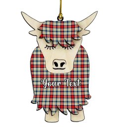 ScotsTee Shop Scottish Dundee Dress Couple Tartan Highland Cow Ornament Acrylic