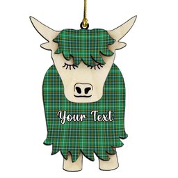 ScotsTee Shop Scottish Forrester Hunting Modern Couple Tartan Highland Cow Ornament Acrylic