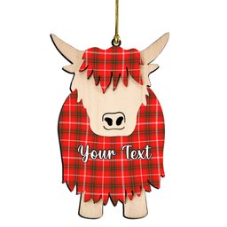 ScotsTee Shop Scottish Duke of Rothesay Modern Couple Tartan Highland Cow Ornament Acrylic