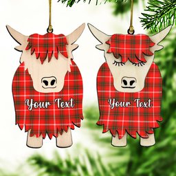 ScotsTee Shop Scottish Duke of Rothesay Modern Couple Tartan Highland Cow Ornament Acrylic