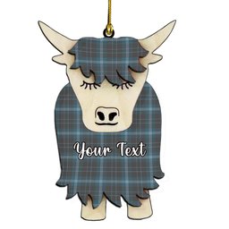 ScotsTee Shop Scottish Essence of Harris Couple Tartan Highland Cow Ornament Acrylic
