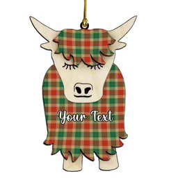 ScotsTee Shop Scottish Gibson Ancient Couple Tartan Highland Cow Ornament Acrylic