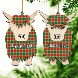 ScotsTee Shop Scottish Gibson Ancient Couple Tartan Highland Cow Ornament Acrylic