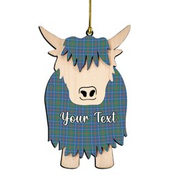 ScotsTee Shop Scottish MacHardy Ancient SC Couple Tartan Highland Cow Ornament Acrylic