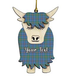ScotsTee Shop Scottish MacHardy Ancient SC Couple Tartan Highland Cow Ornament Acrylic