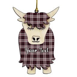 ScotsTee Shop Scottish McPherson Couple Tartan Highland Cow Ornament Acrylic