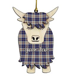 ScotsTee Shop Scottish MacRae of Conchra Couple Tartan Highland Cow Ornament Acrylic