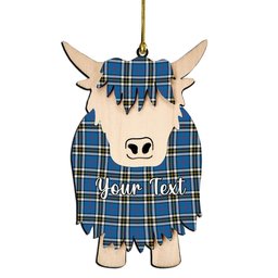ScotsTee Shop Scottish MacTavish Dress Modern Couple Tartan Highland Cow Ornament Acrylic
