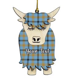 ScotsTee Shop Scottish Laing Ancient Couple Tartan Highland Cow Ornament Acrylic