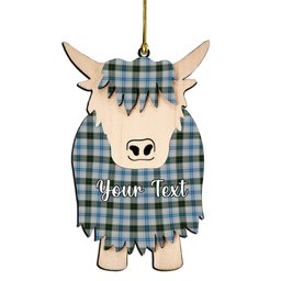 ScotsTee Shop Scottish Henderson Dress 1 Couple Tartan Highland Cow Ornament Acrylic