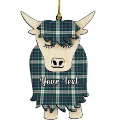 ScotsTee Shop Scottish McInnes Dress Modern Couple Tartan Highland Cow Ornament Acrylic