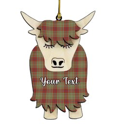 ScotsTee Shop Scottish McGillivray Hunting Ancient Couple Tartan Highland Cow Ornament Acrylic