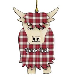 ScotsTee Shop Scottish McPhee Dress Modern Couple Tartan Highland Cow Ornament Acrylic