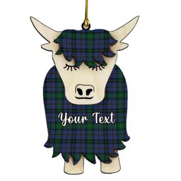 ScotsTee Shop Scottish Hope-Vere Weir Modern Couple Tartan Highland Cow Ornament Acrylic