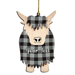 ScotsTee Shop Scottish Kierson Couple Tartan Highland Cow Ornament Acrylic