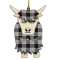 ScotsTee Shop Scottish Kierson Couple Tartan Highland Cow Ornament Acrylic
