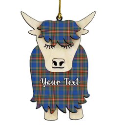 ScotsTee Shop Scottish MacBeth Ancient SC Couple Tartan Highland Cow Ornament Acrylic