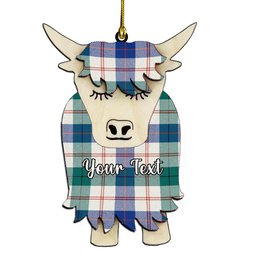ScotsTee Shop Scottish Guthrie Dress Modern Couple Tartan Highland Cow Ornament Acrylic