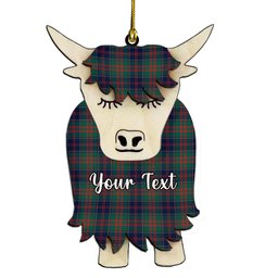 ScotsTee Shop Scottish Stewart of Appin Hunting Modern Clan Couple Tartan Highland Cow Ornament Acrylic