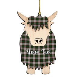 ScotsTee Shop Scottish MacKinnon Dress Couple Tartan Highland Cow Ornament Acrylic