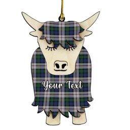 ScotsTee Shop Scottish Lauder Dress Couple Tartan Highland Cow Ornament Acrylic